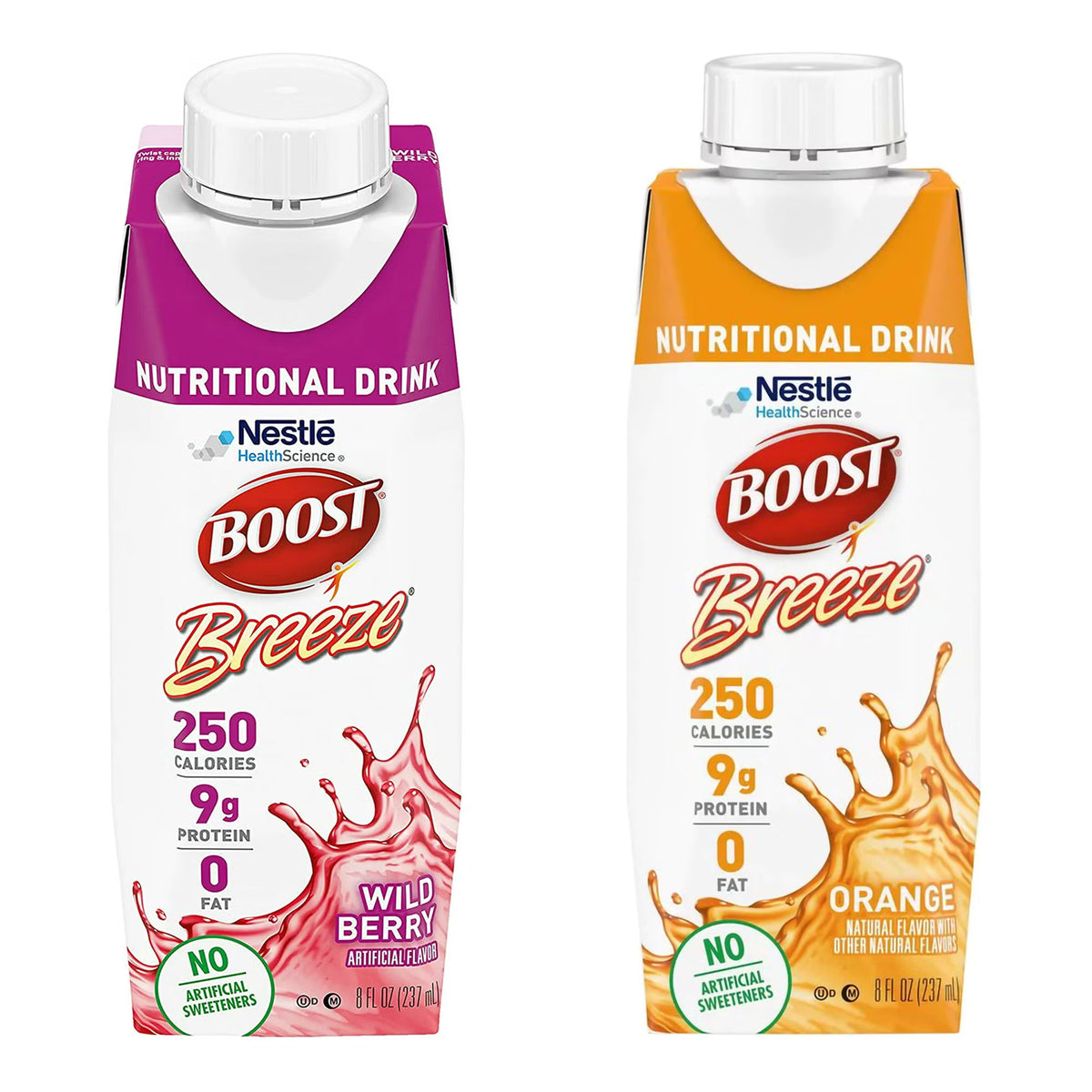 Boost Breeze® Variety (Orange, Wild Berry) Nutritional Drink, 8-ounce carton, CS/24