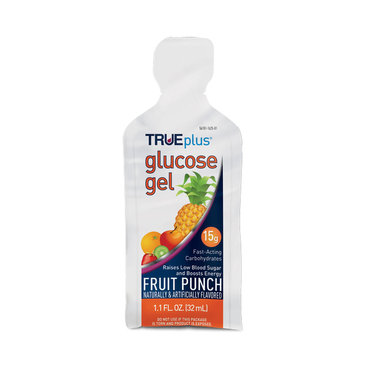 TRUEplus™ Fruit Punch Glucose Gel, 1.1-ounce Pouch, CS/72