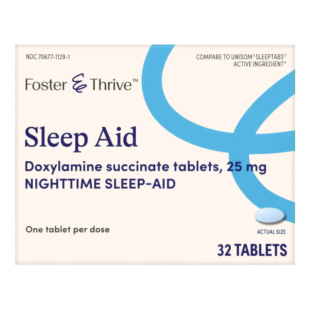 Foster & Thrive™ Sleep Aid Doxylamine Succinate 25 mg Tablets, BX/1