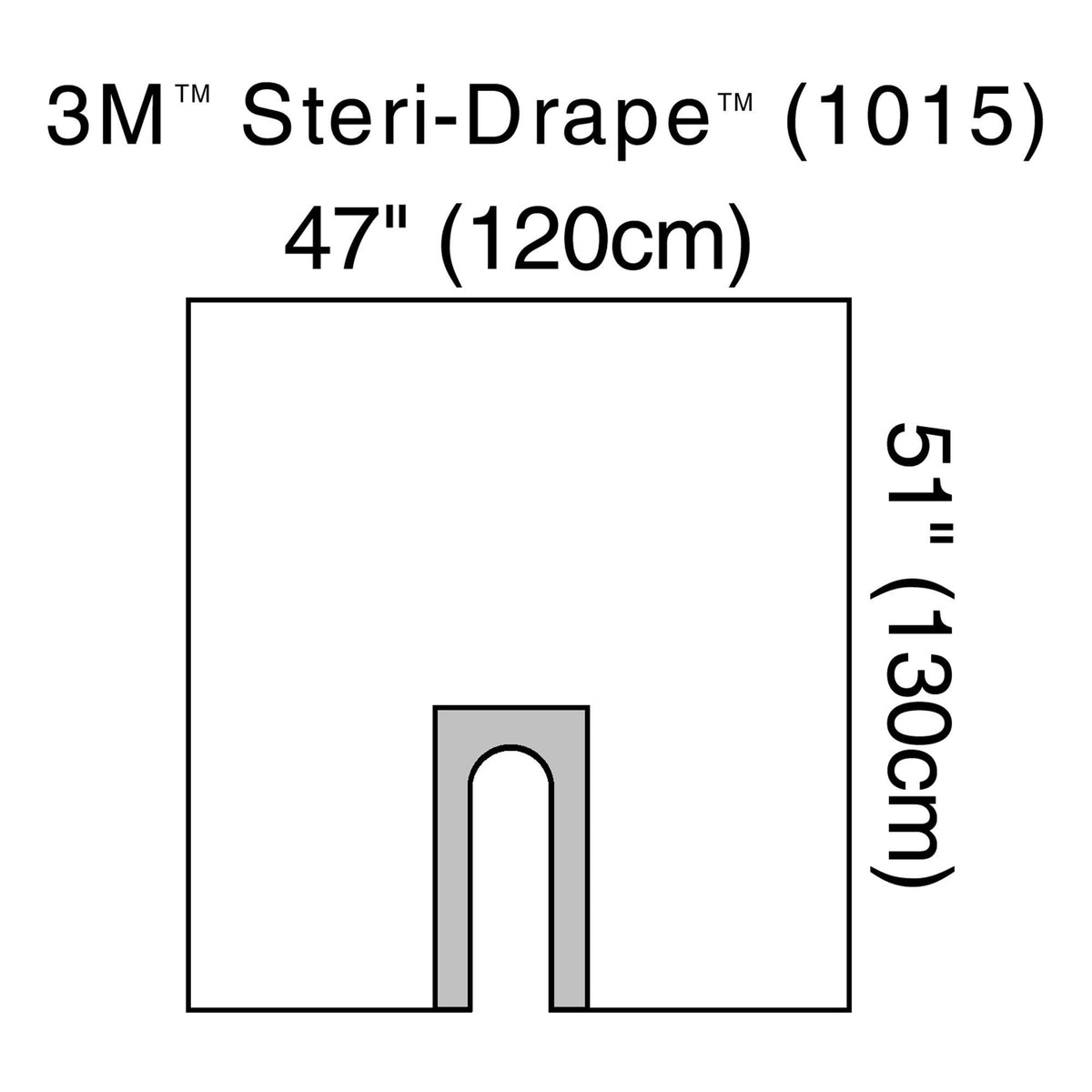 3M™ Steri-Drape™ Sterile Orthopedic U-Drape, 47 x 51 Inch, EA/1