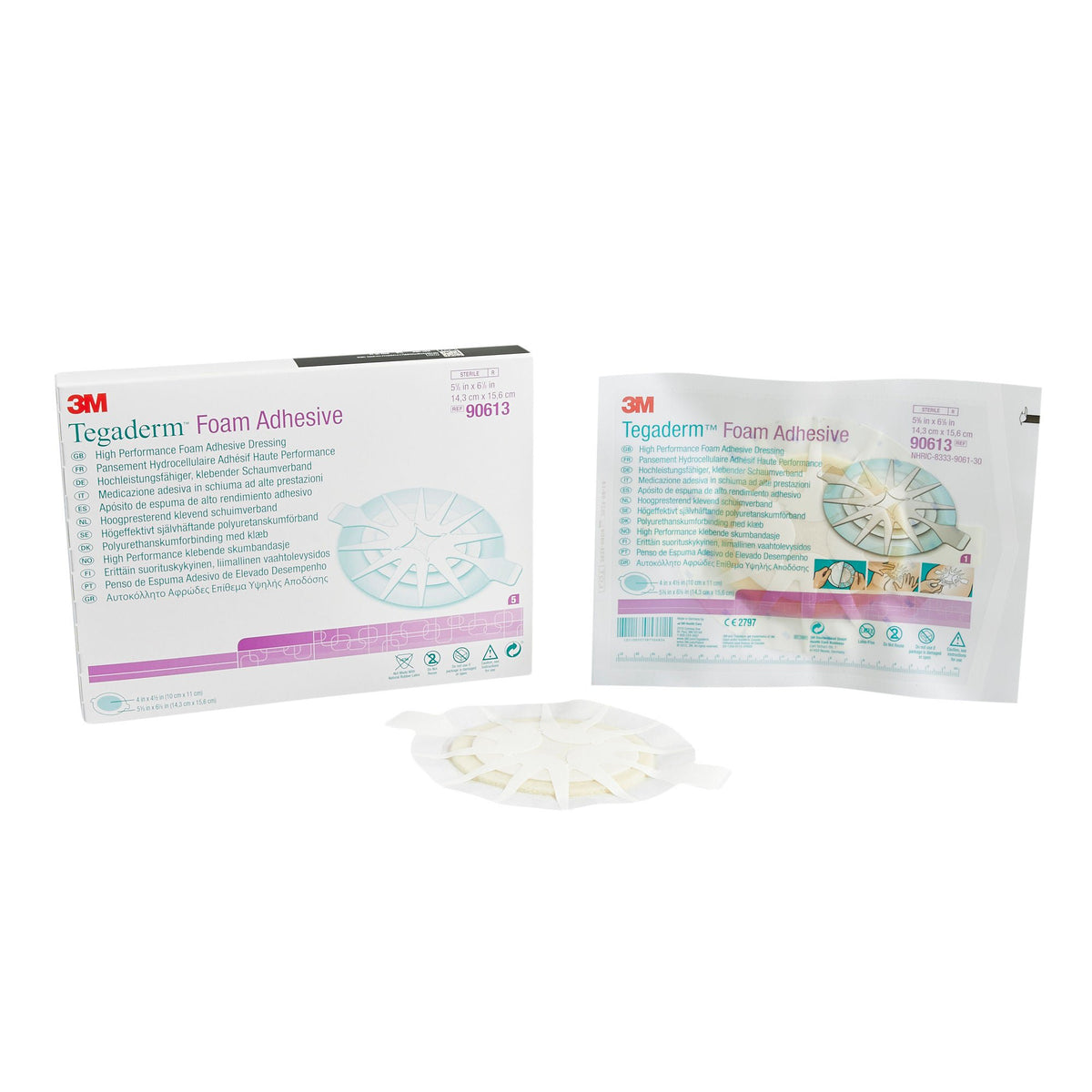 3M™ Tegaderm™ High Performance Adhesive w/ Border Foam Dressing, 14.3 x 15.6 cm, EA/1