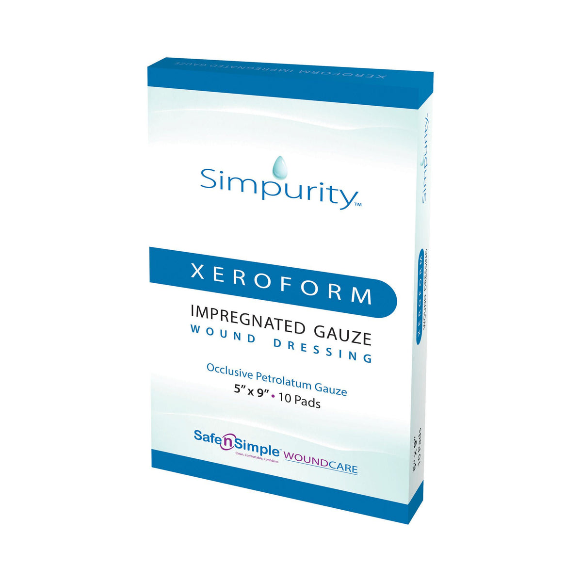 Simpurity™ Xeroform Petrolatum Impregnated Dressing, 5 x 9 Inch, CS/100
