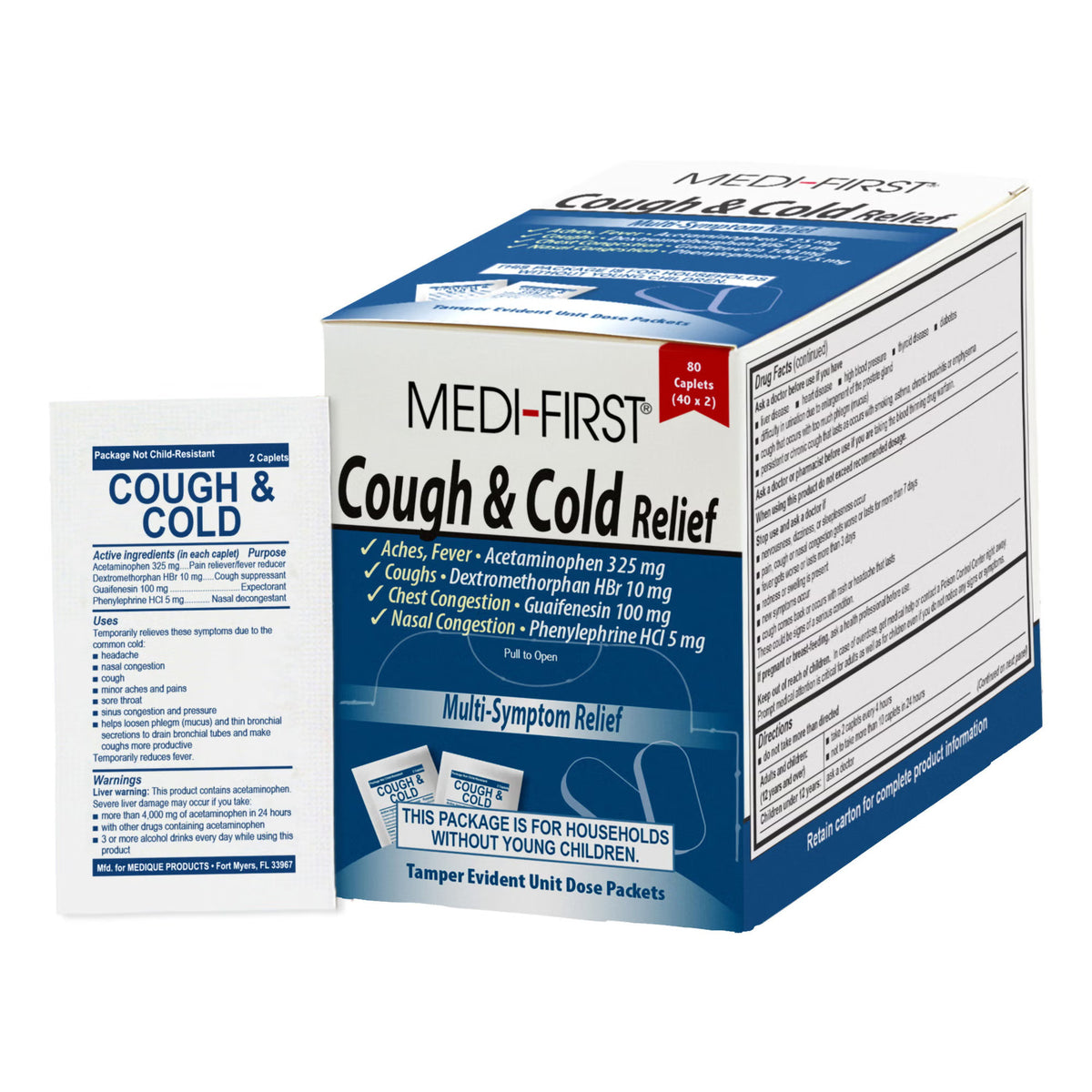 Medi-First® Cold and Cough Multi-Symptom Relief, BX/80