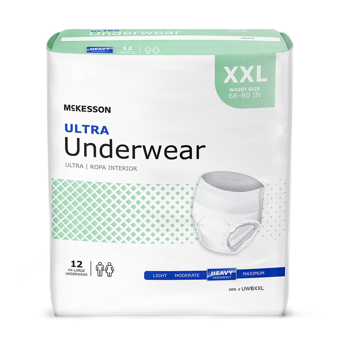 McKesson Ultra Heavy Absorbent Underwear, 2X-Large, CS/4