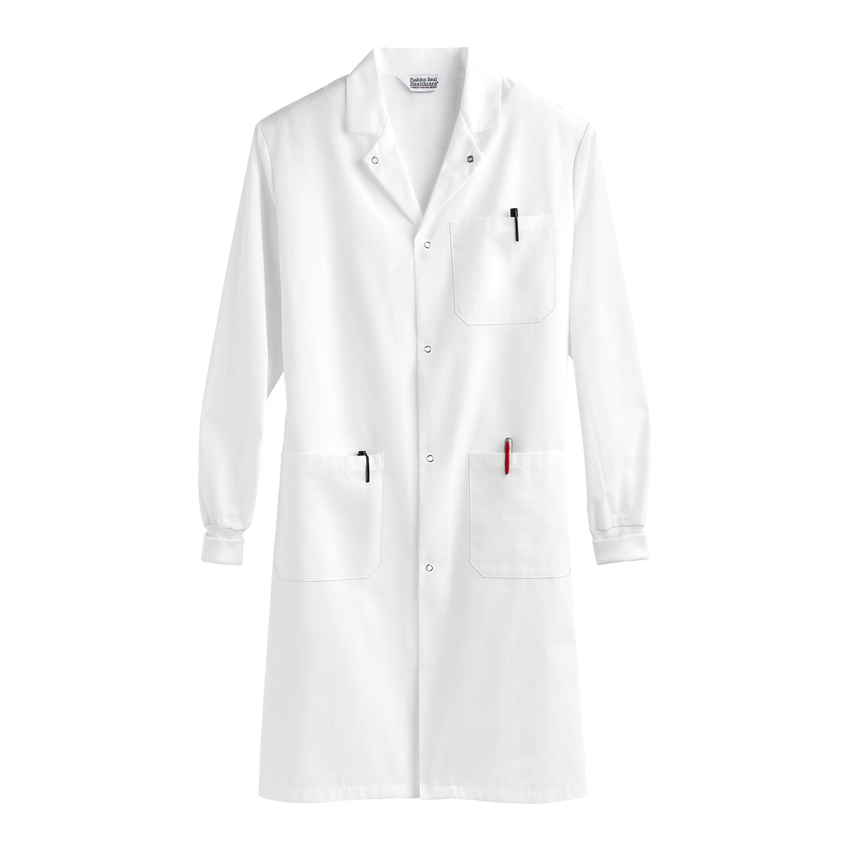 Fashion Seal Healthcare® Knit Cuff Lab Coat, Medium, White, EA/1