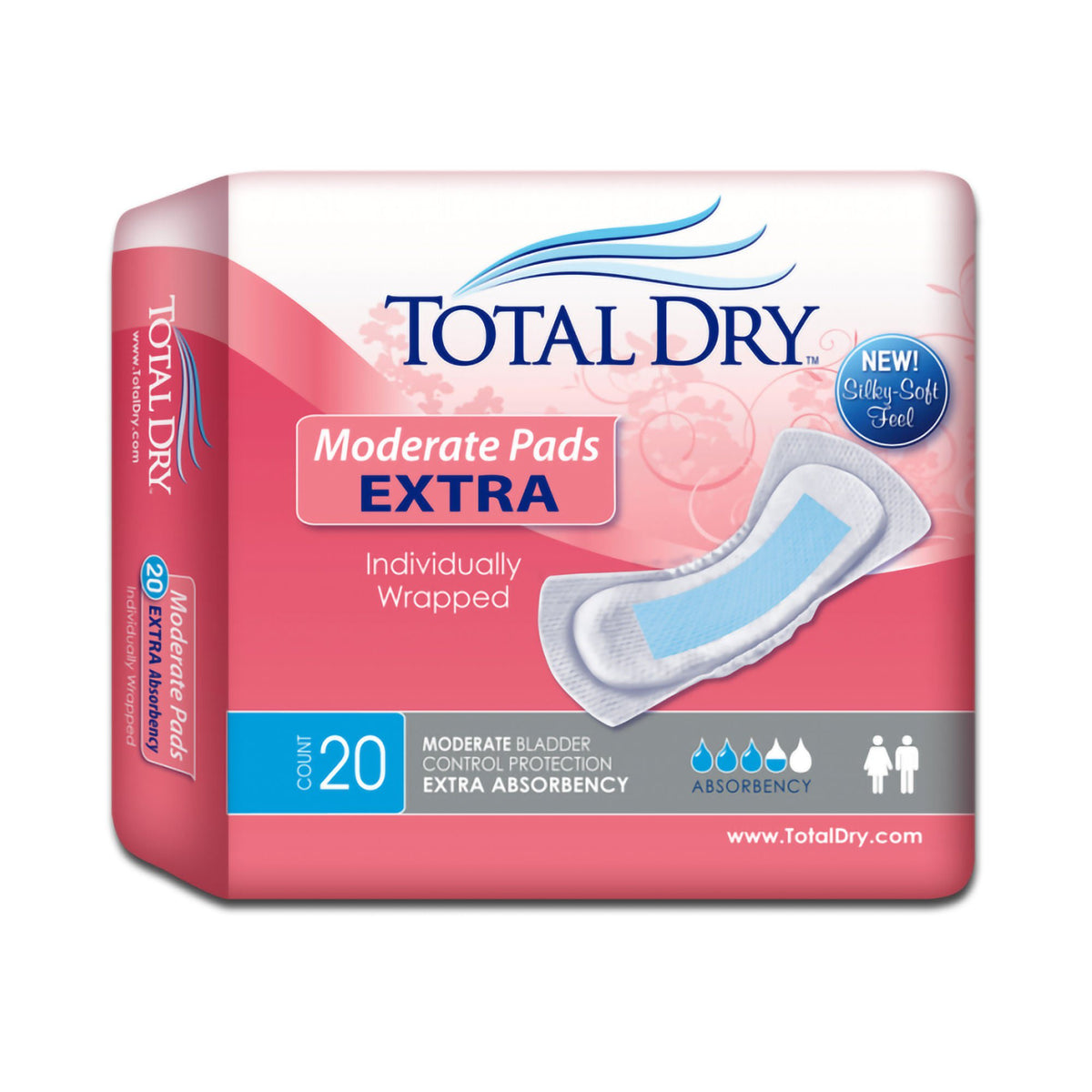 TotalDry™ Moderate Extra Bladder Control Pad, 11-Inch Length, BG/20
