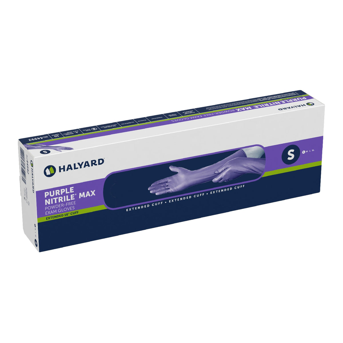 Purple Nitrile Max™ Extended Cuff Length Exam Glove, Small, CS/400