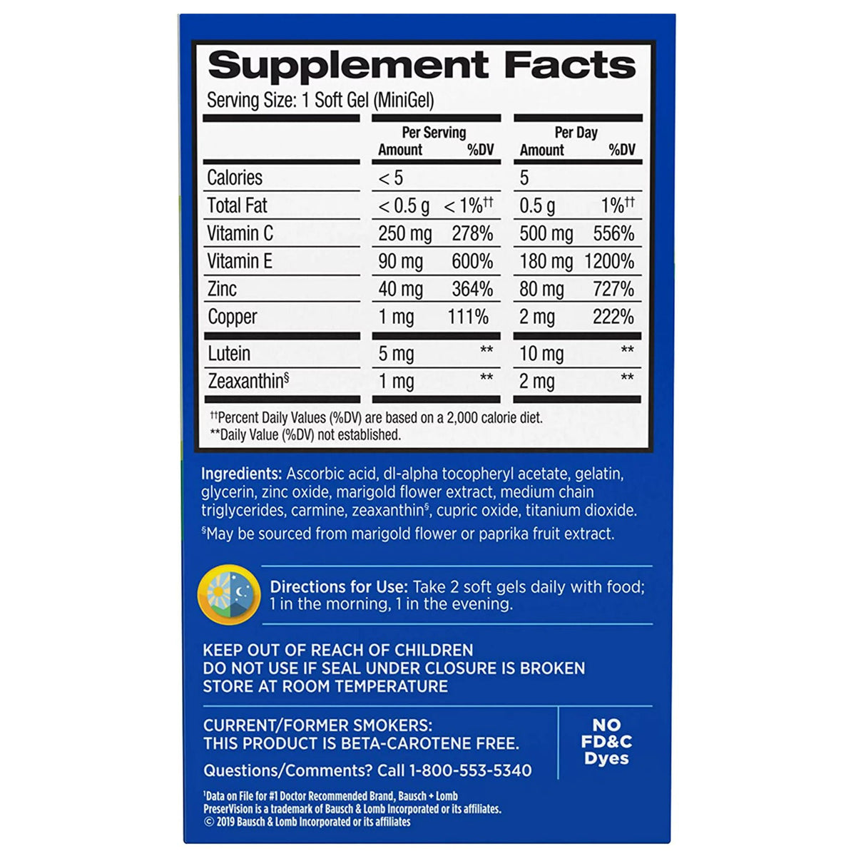 PreserVision® Areds 2 Ascorbic Acid / Vitamin E Eye Supplement