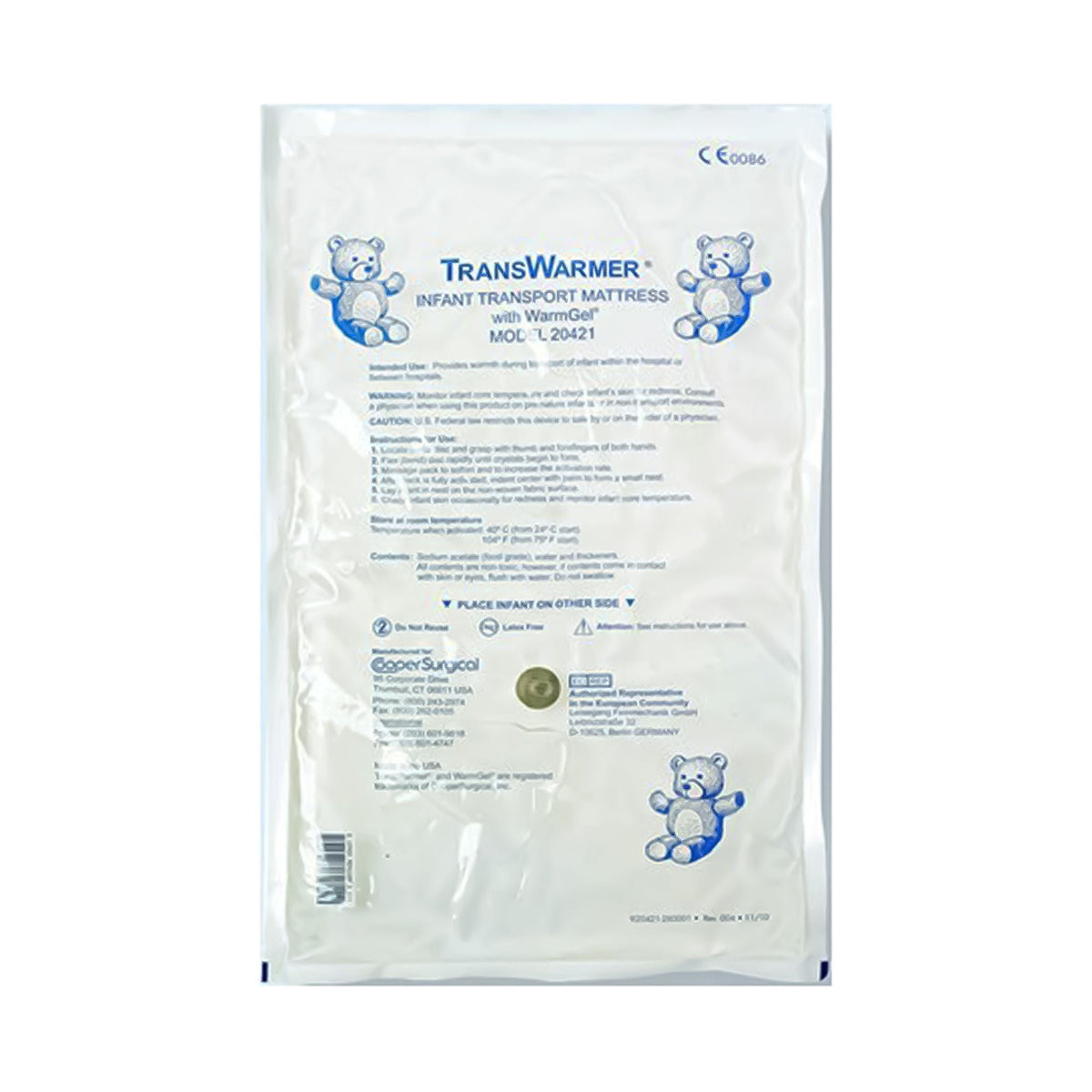 TransWarmer® Infant Transport Mattress with WarmGel®, 10 x 16 Inch