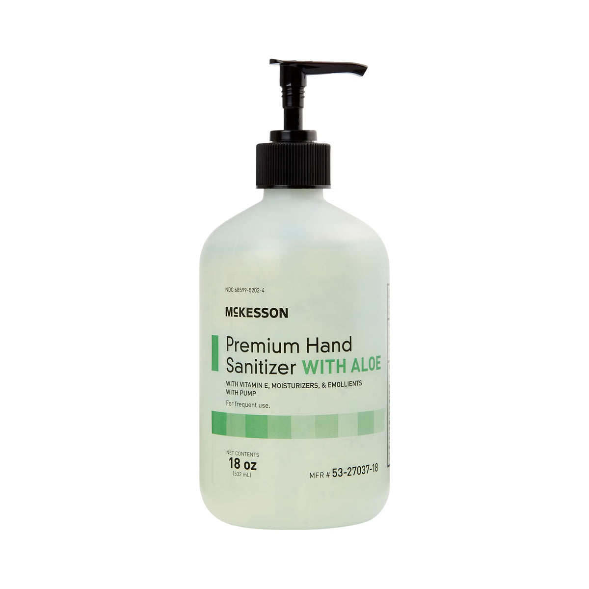 McKesson Premium Hand Sanitizer with Aloe, 18 oz, Gel, Pump Bottle, EA/1