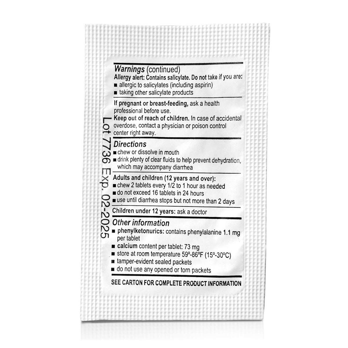 McKesson Bismuth Subsalicylate Anti-Diarrheal, CS/1200