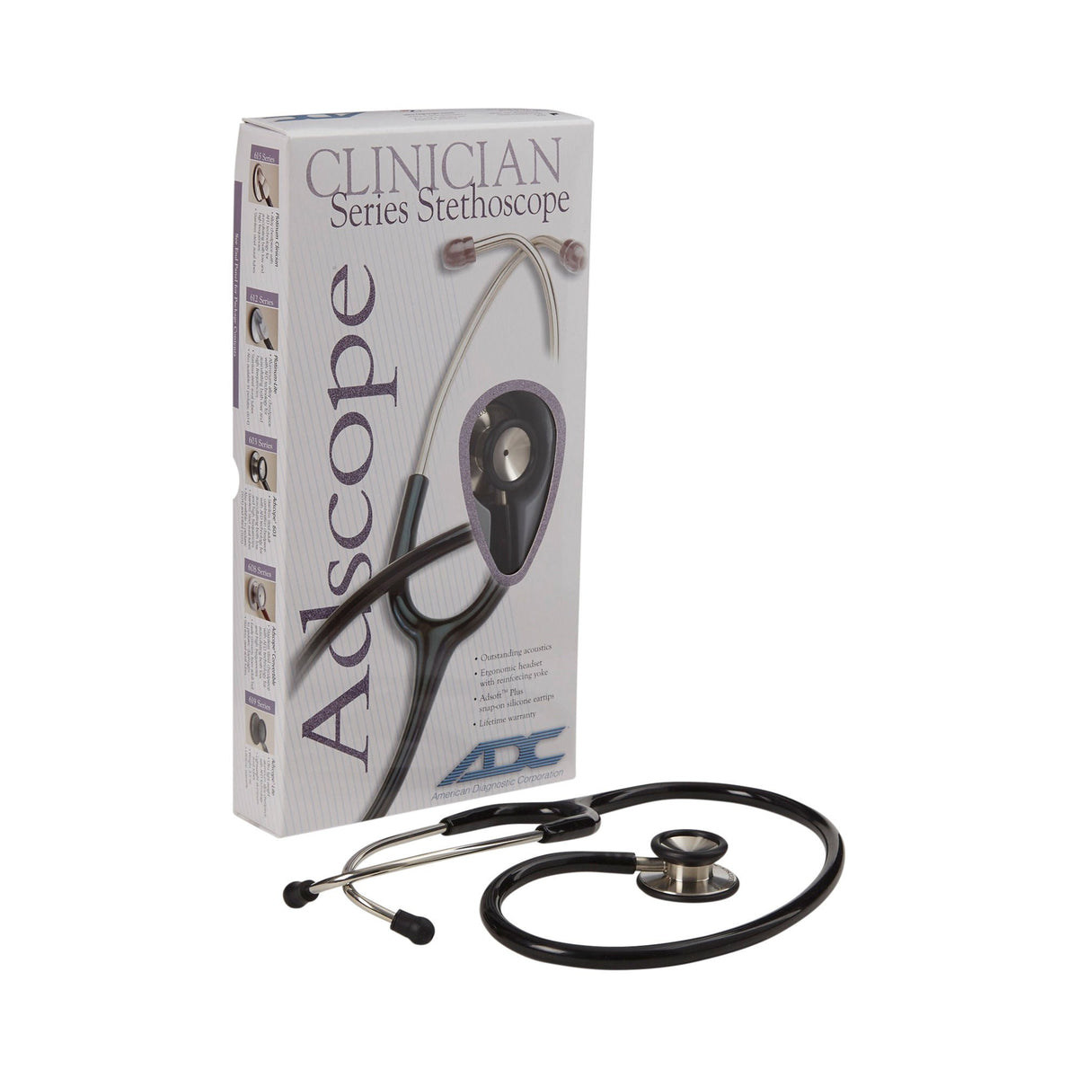 Adscope™ 603 Classic Stethoscope, Black, EA/1