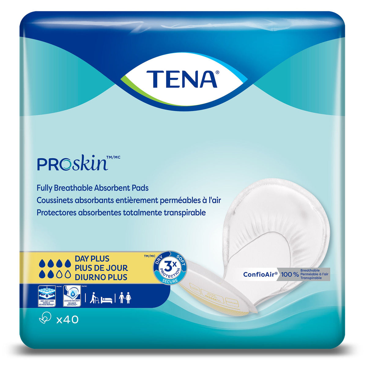 Tena® Day Plus™ Fully Breathable Absorbent Incontinence Pad, PK/1