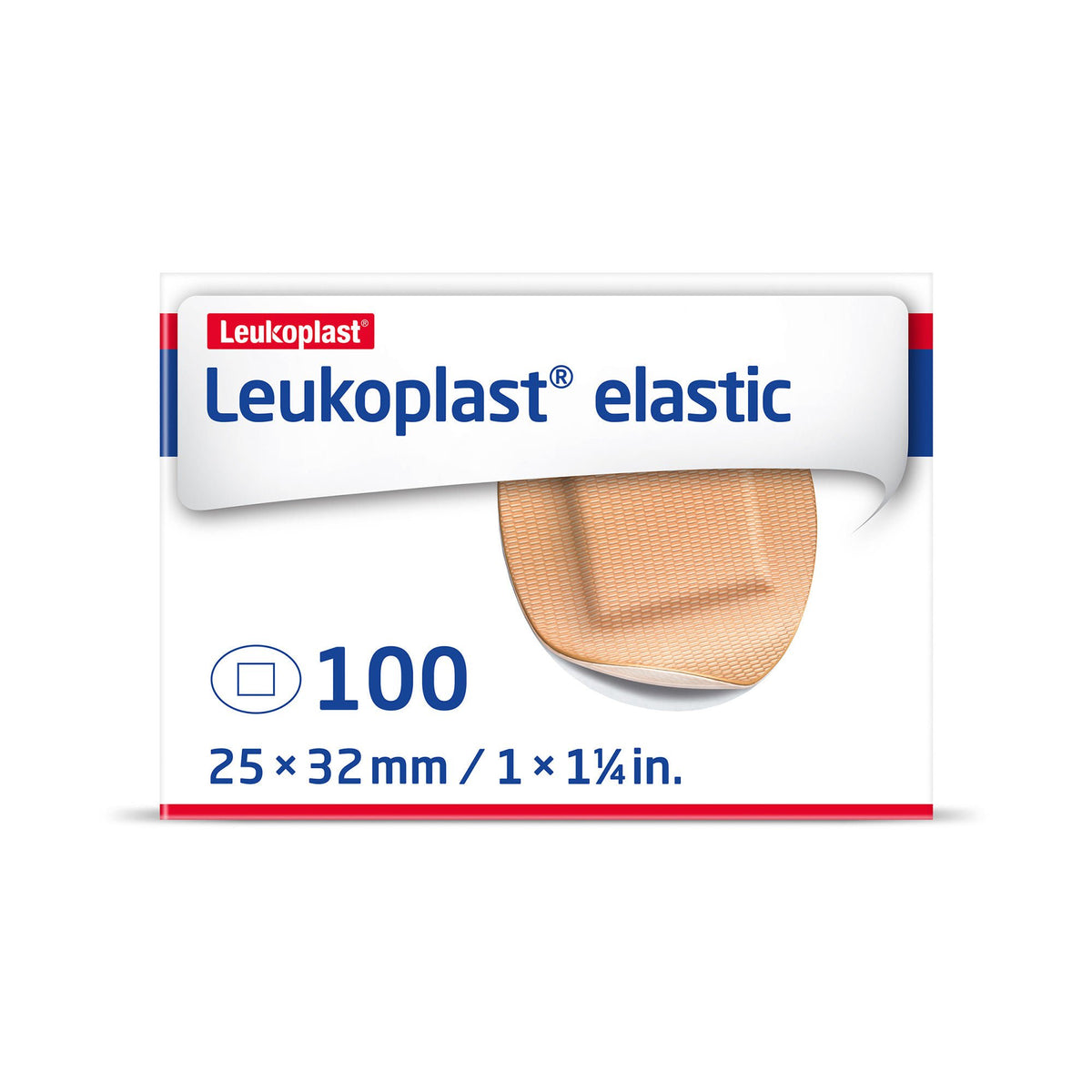 Leukoplast® Elastic Adhesive Strip, 1-1/4 Inch Oval, BX/100