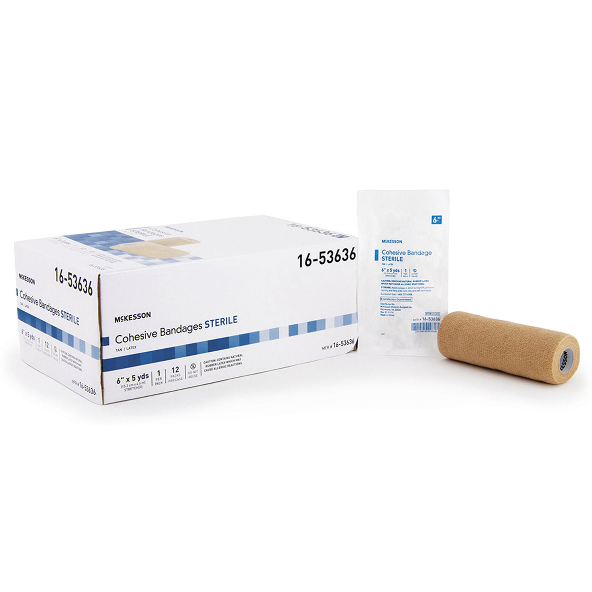 McKesson Self-adherent Closure Cohesive Bandage, 6 Inch x 5 Yard, CS/12