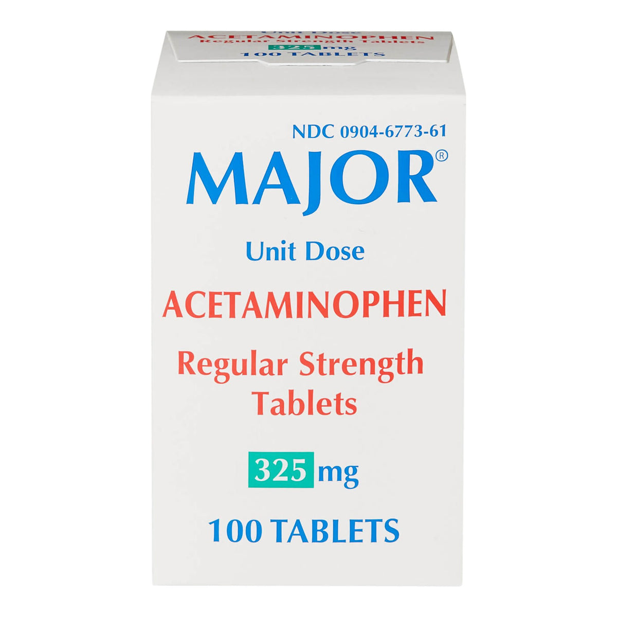 Major® Acetaminophen Pain Relief, BX/100
