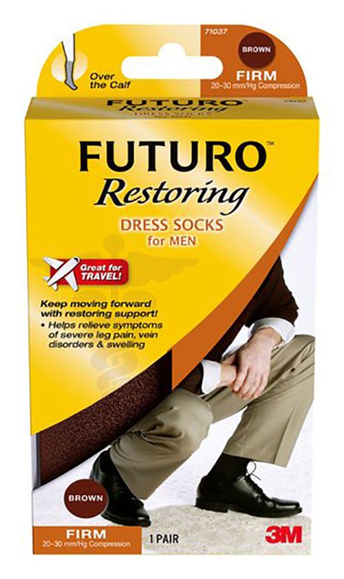 3M™ Futuro™ Lifestyle Compression Firm Dress Socks for Men, Black, X-Large, PR/1