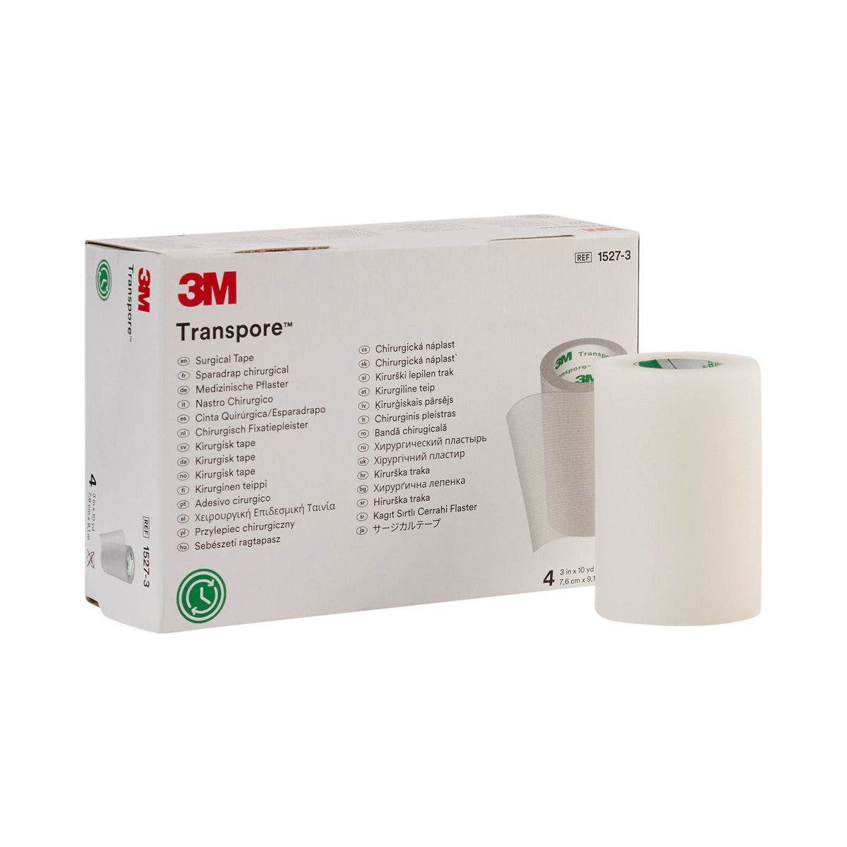3M™ Transpore™ Plastic Medical Tape, 3 Inch x 10 Yard, Transparent, BX/4