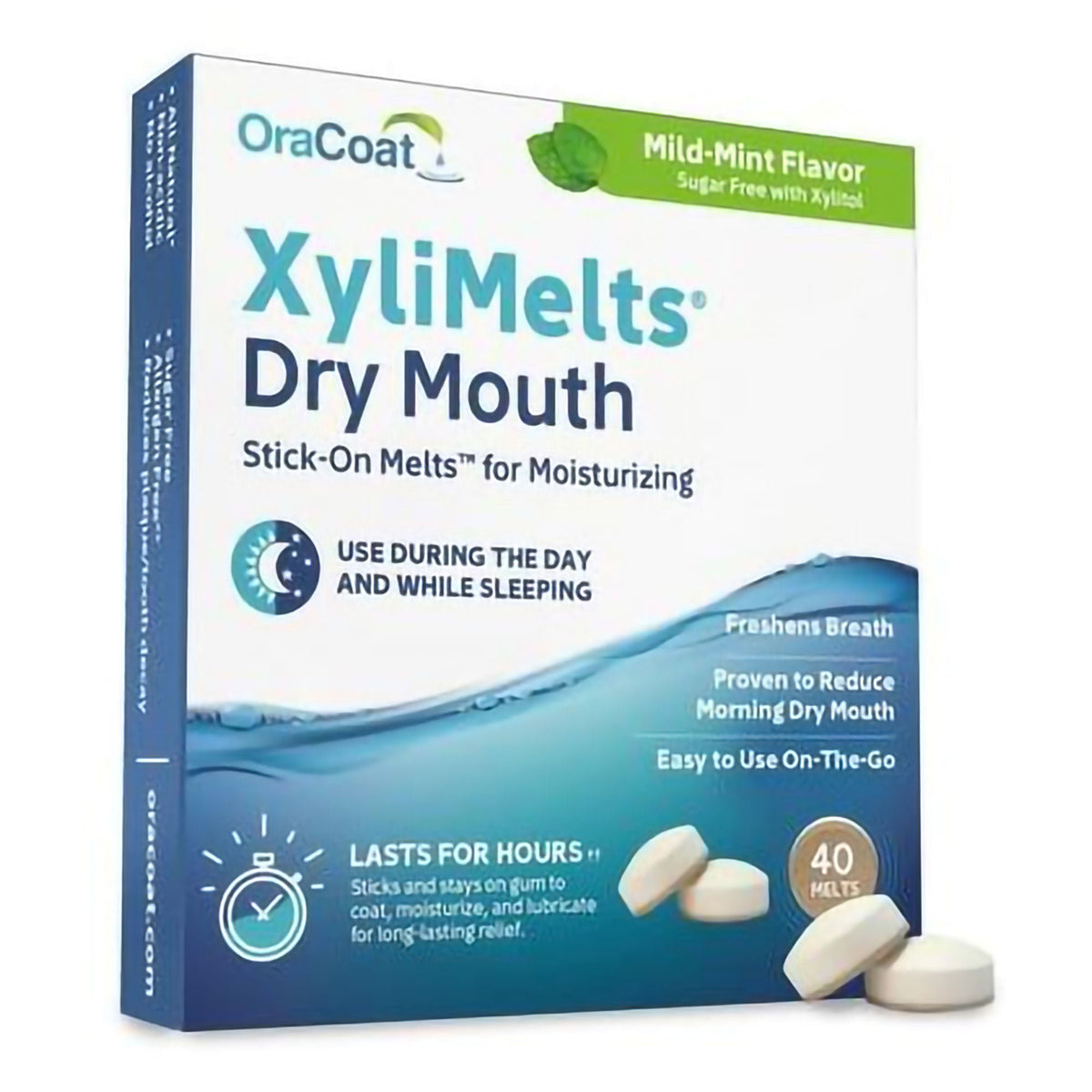 OraCoat® XyliMelts® Dry Mouth Stick-On Melts Slightly Sweet, CT/40