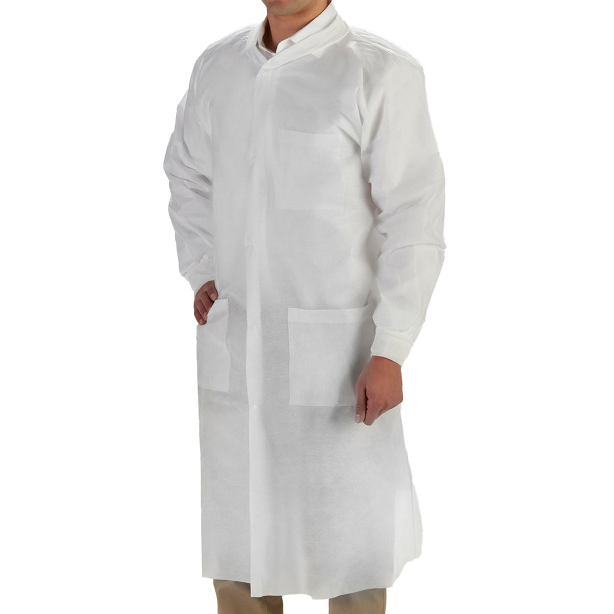 LabMates® Lab Coat, White, Medium, CS/50