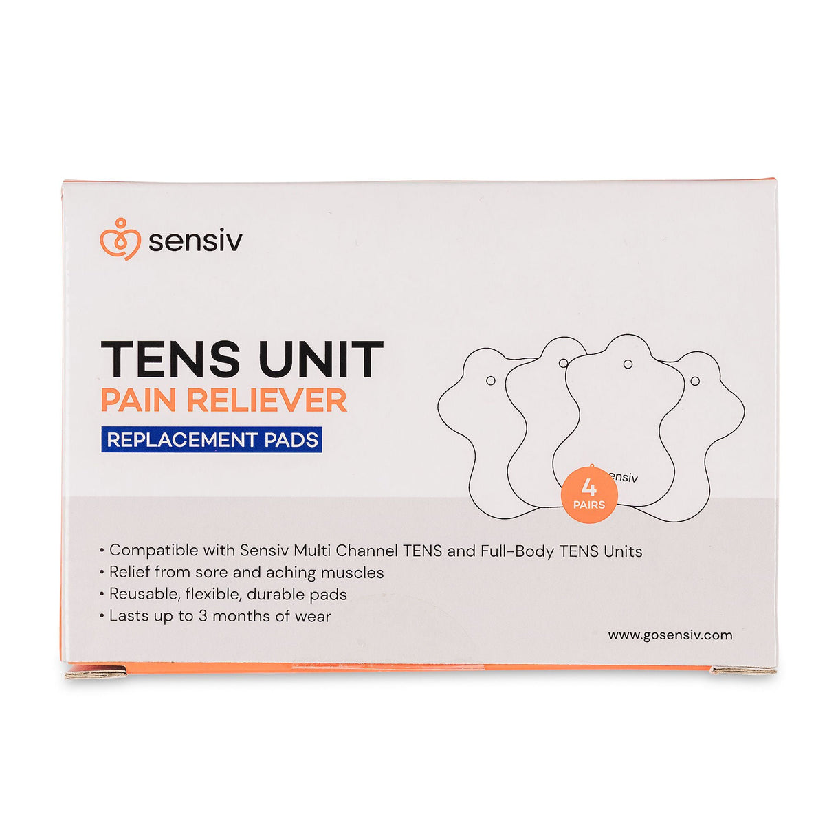 sensiv TENS Unit Pain Reliever Replacement Pads, PK/1