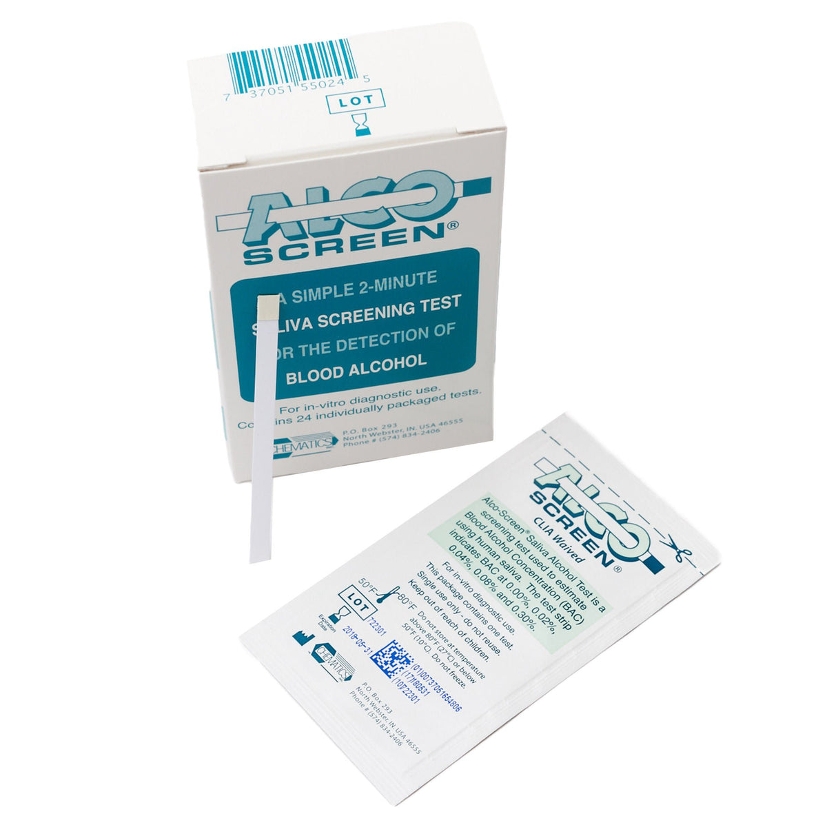 Alco-Screen® Saliva Alcohol Rapid Test, BX/24