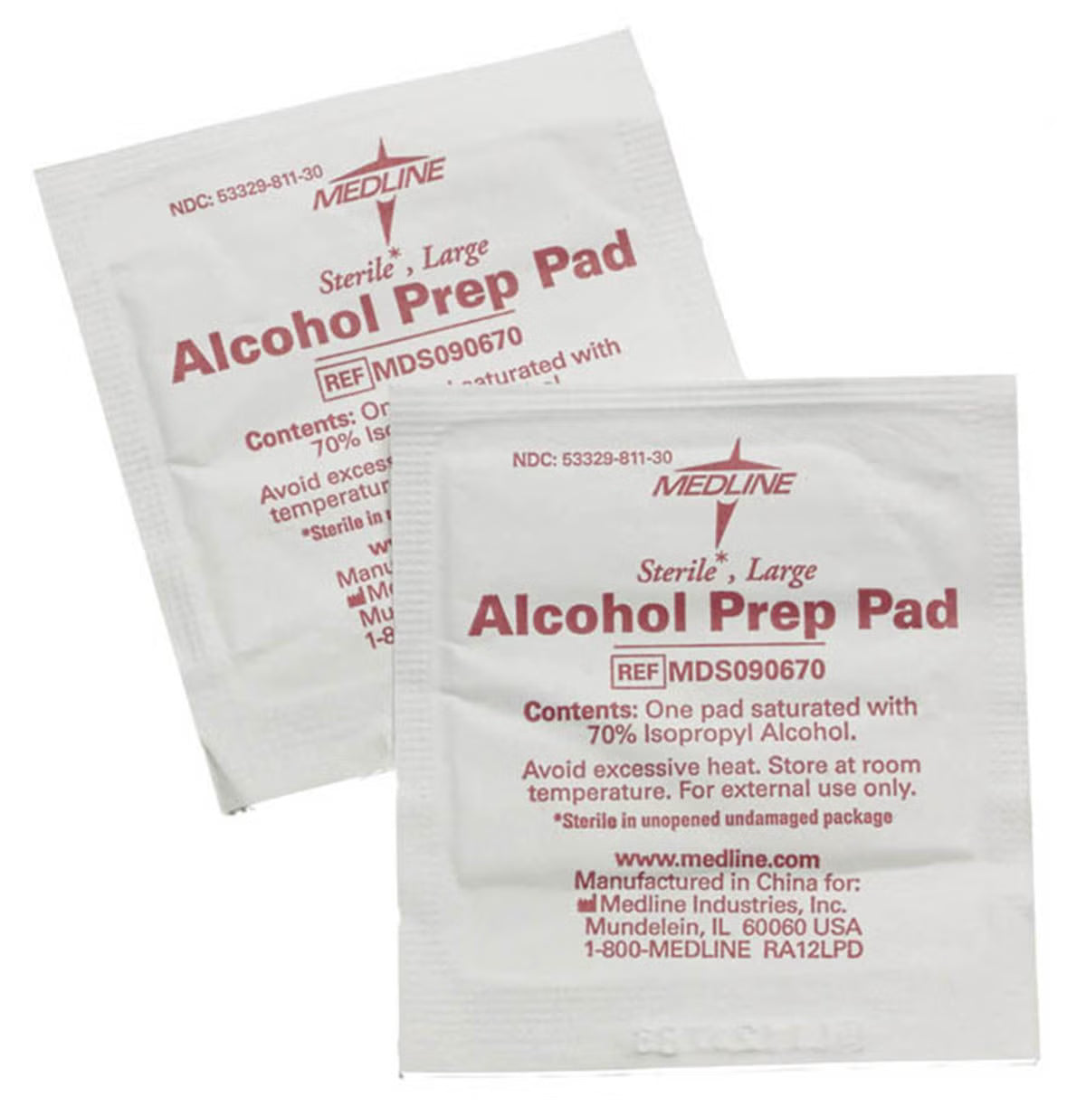 PAD, ALCOHOL PREP 2PLY STR LG (100/BX 10BX/CS), CS/1000
