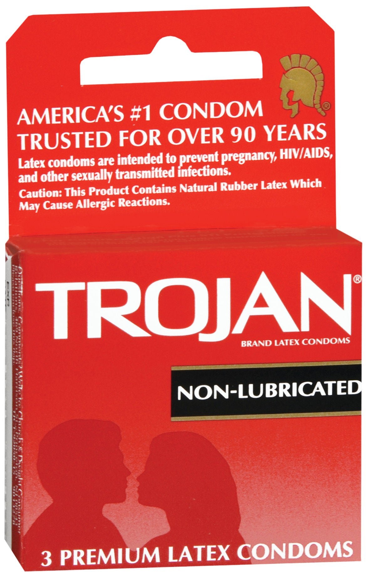 Trojan® Nonlubricated Latex Condom, BX/3