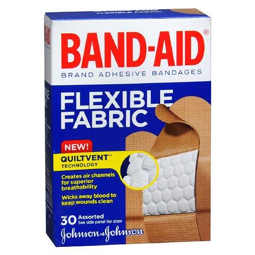 Band-Aid® Flexible Fabric Tan Adhesive Strip, Assorted Sizes, BX/1
