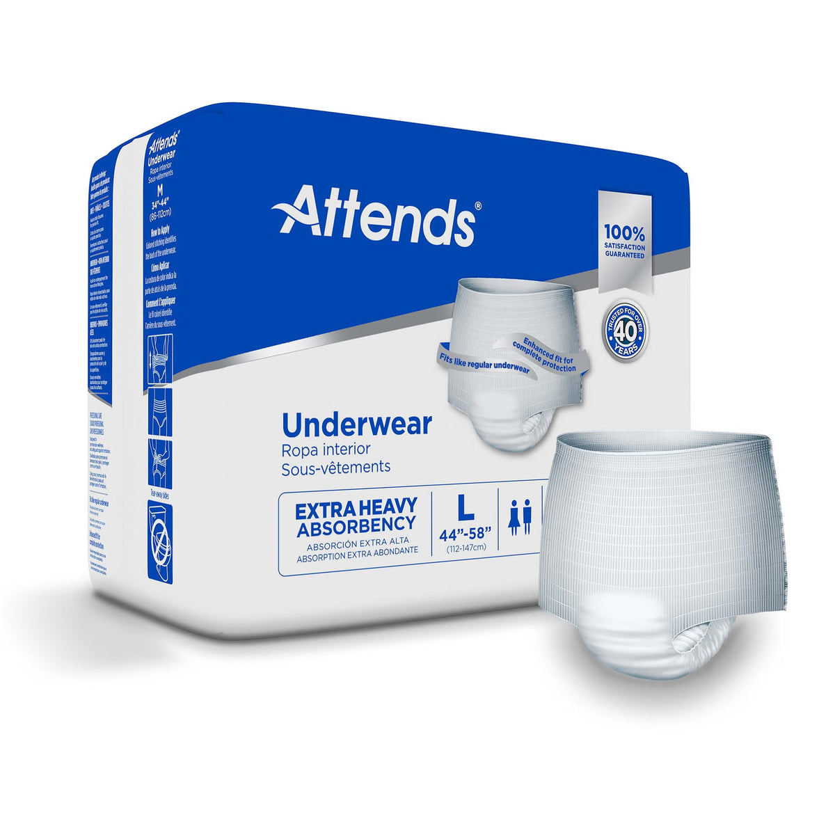 Attends® Care Heavy Absorbent Underwear, Regular, BG/18