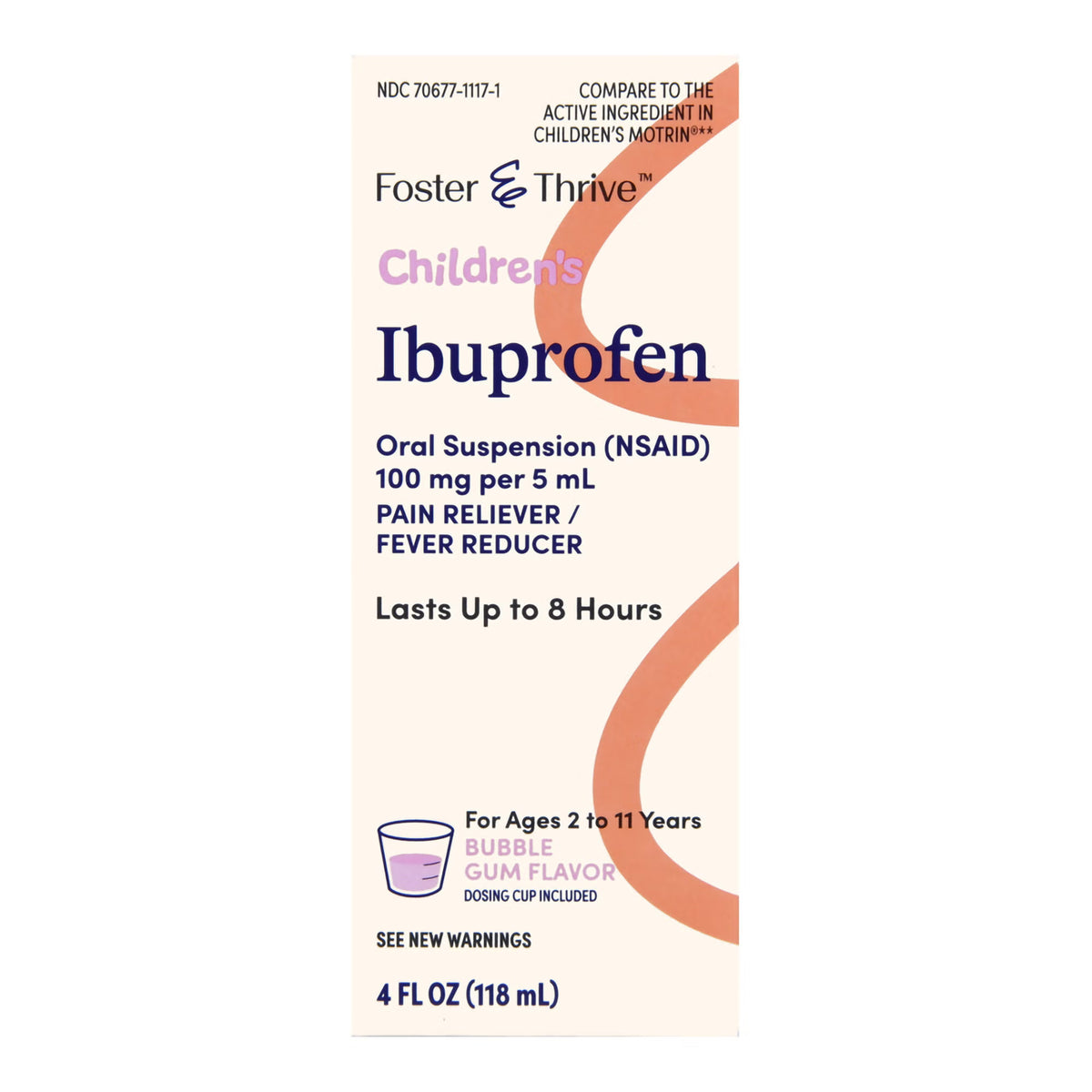 Foster & Thrive™ Ibuprofen Children's Pain Relief, Bubblegum Flavor, BT/1