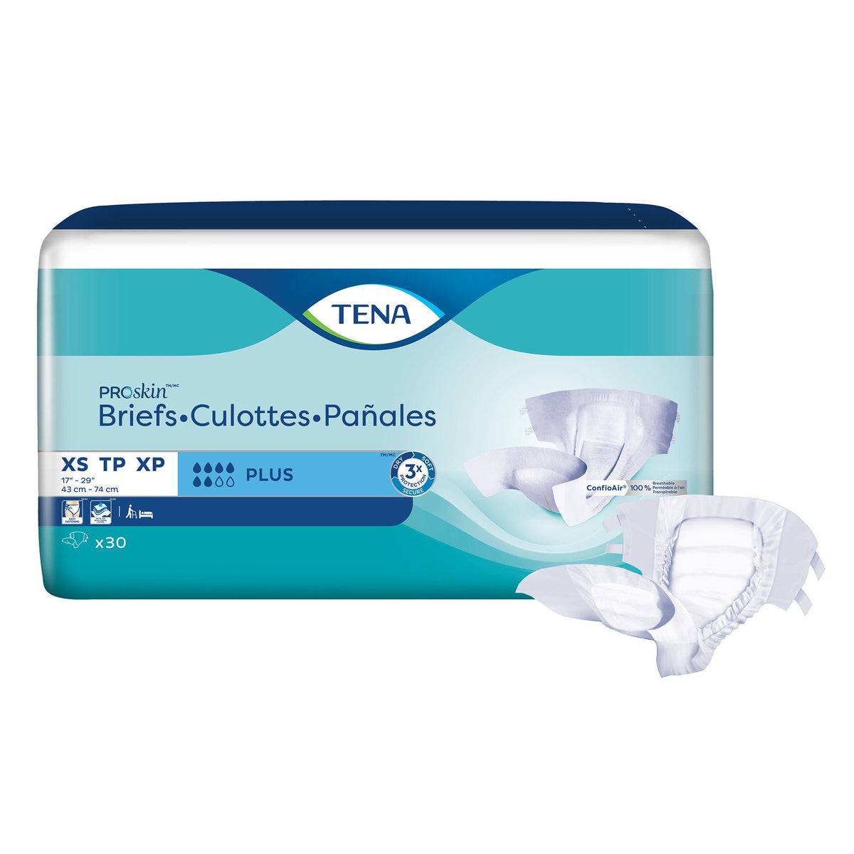 Tena® ProSkin™ Incontinence Brief, Extra Small, PK/30