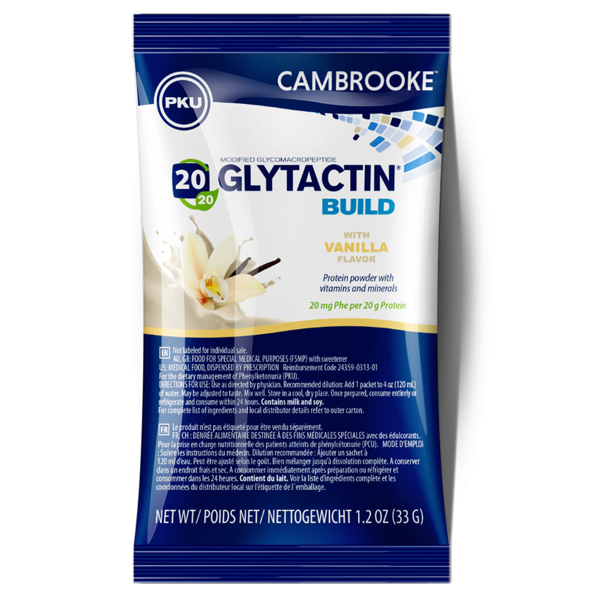 Glytactin® Build 20/20 GMP for the Dietary Management of PKU, Vanilla, EA/1