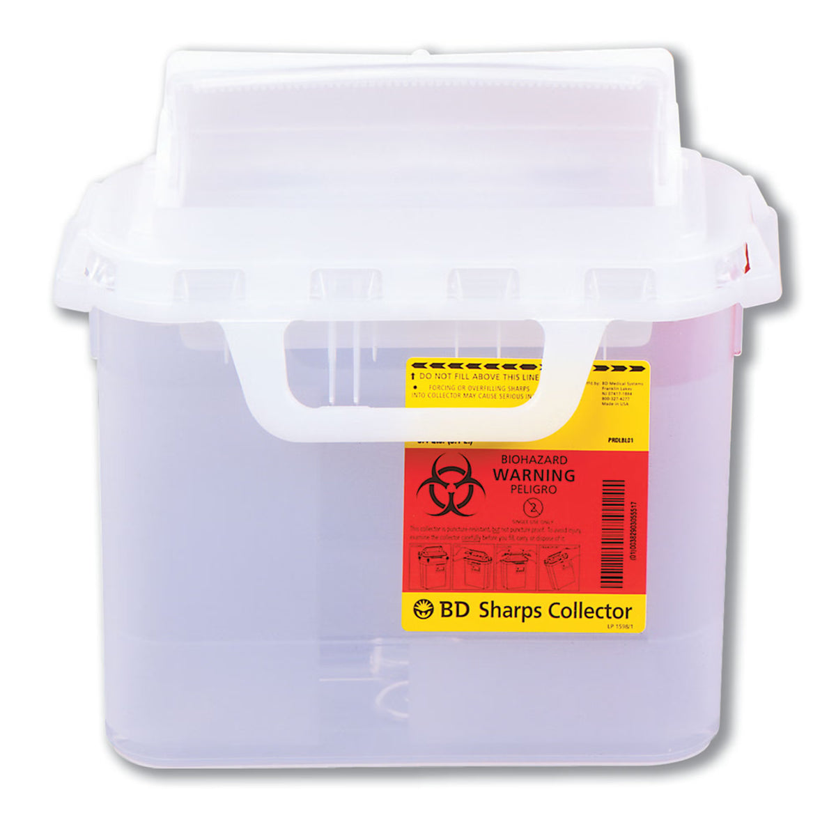 BD™ Sharps Container, 5.4 Quart, 16.6 x 11.7 x 4.5 Inch, EA/1