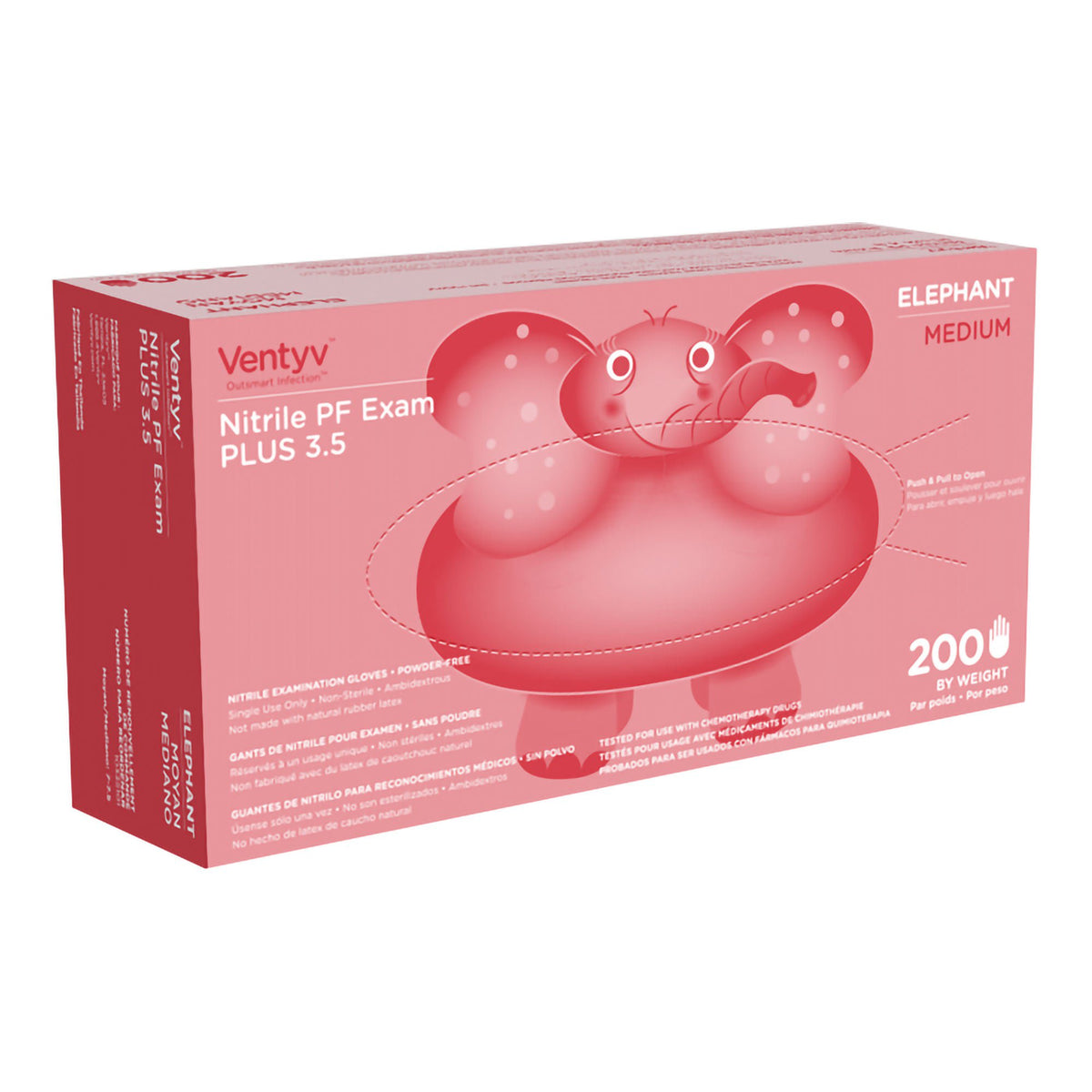 Ventyv™ Plus 3.5 Elephant Nitrile Exam Glove, Medium, Violet, BX/200