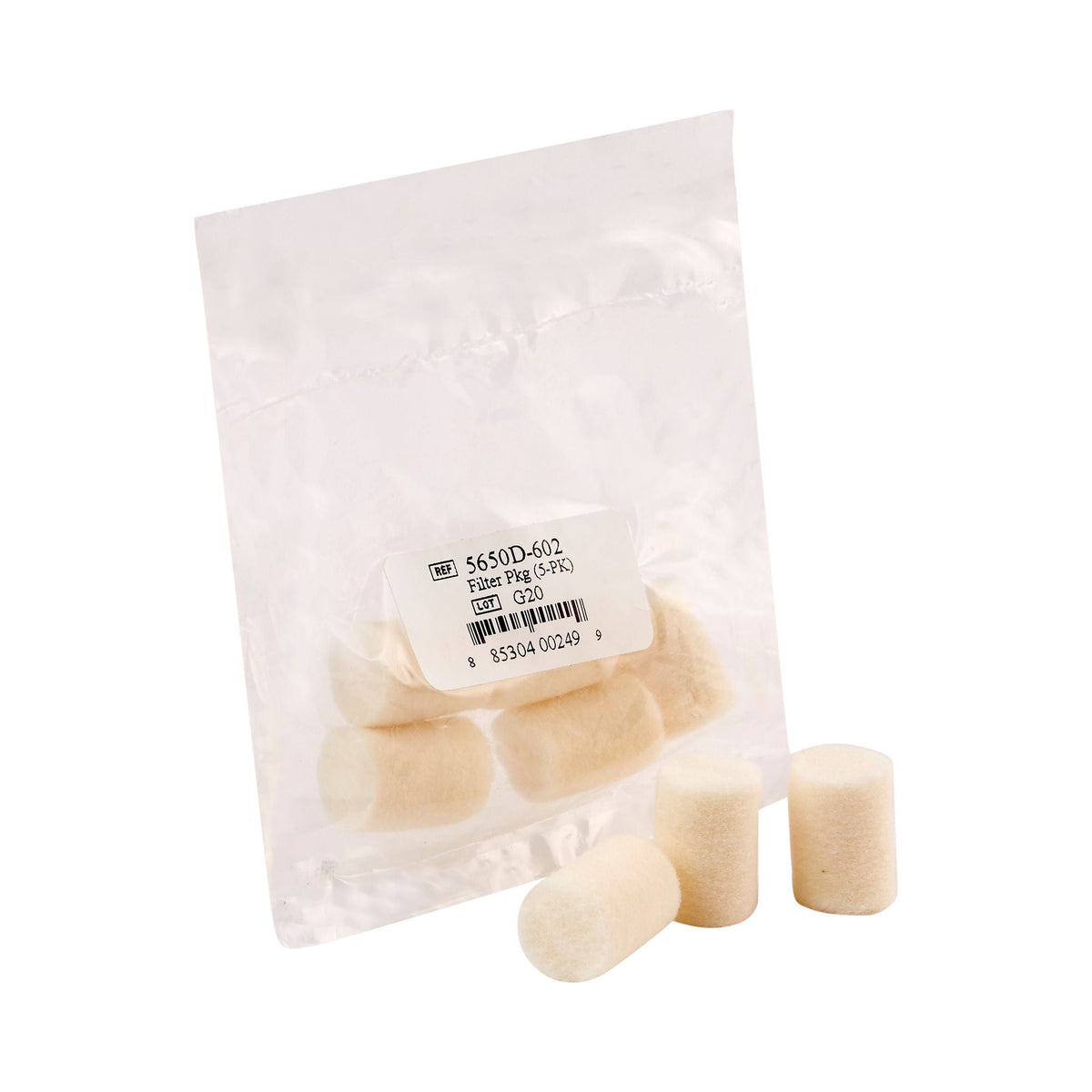 Devilbiss 3650, 4650, and 5650 Nebulizer Compressor Filter, PK/5