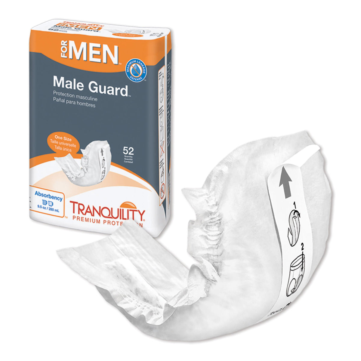 Tranquility® Male Guard™ Bladder Control Pad, 12¼-Inch Length