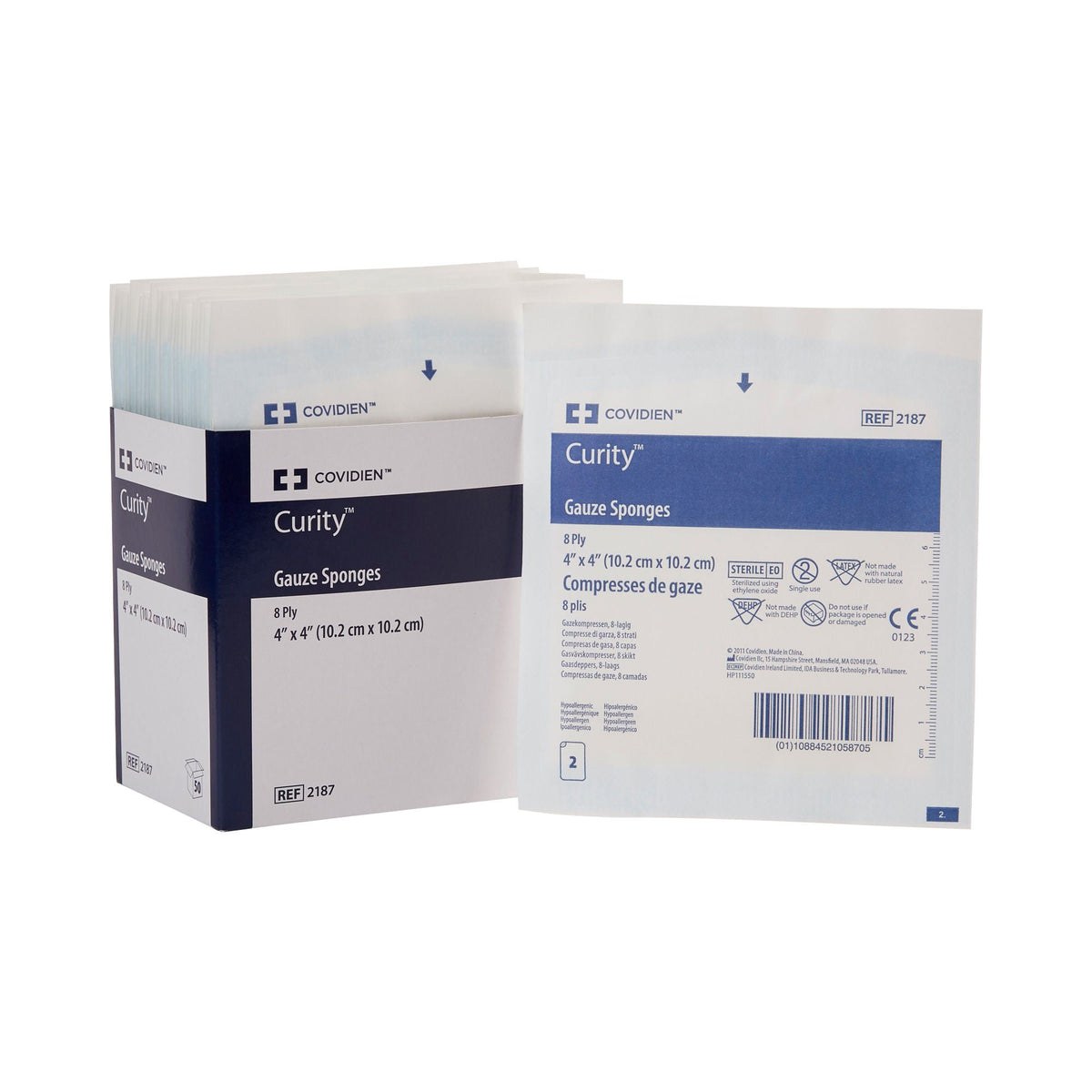 Curity™ Sterile USP Type VII Gauze Sponge, 4 x 4 Inch, 8-Ply, TR/25