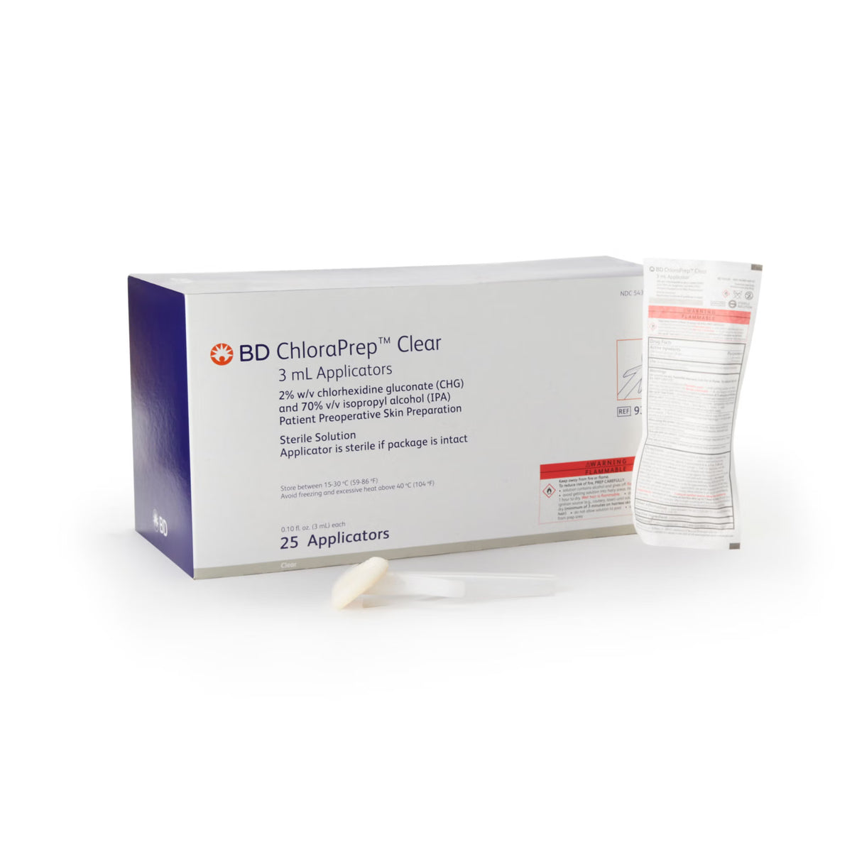 APPLICATOR, CHLORAPREP NEW LABEL CLR 3ML (25/CT 4CT/CS), CT/25