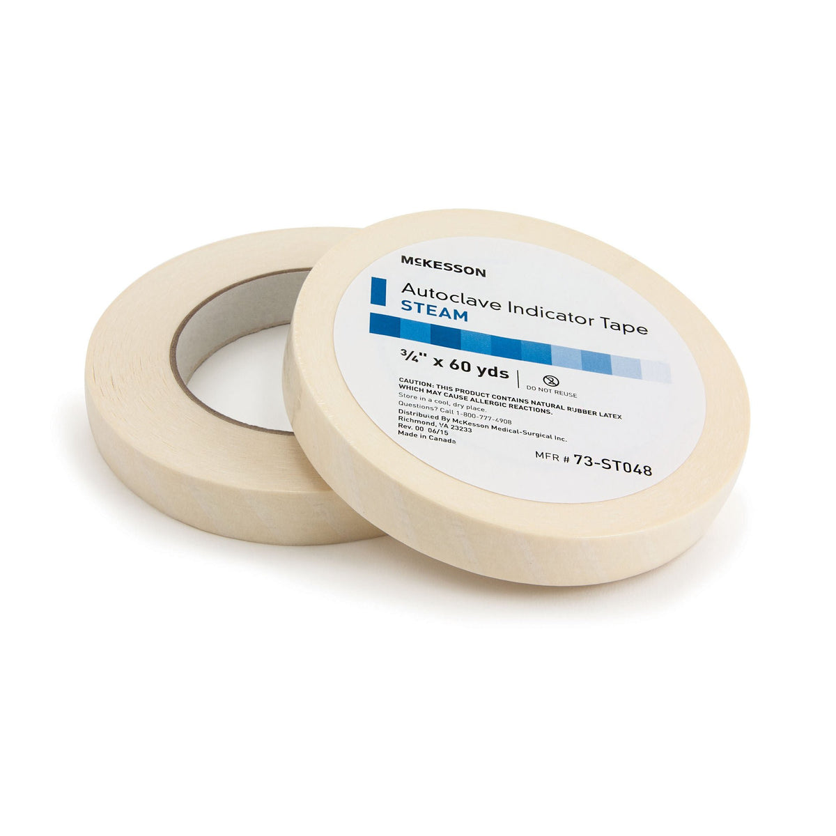 McKesson Steam Indicator Tape, 0.5 Inch x 60 Yard, RL/1