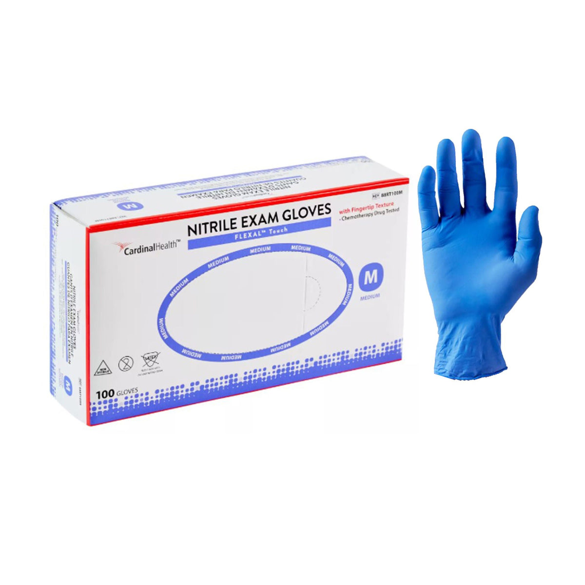 Flexal™ Touch Nitrile Exam Glove, Medium, Blue, BX/100