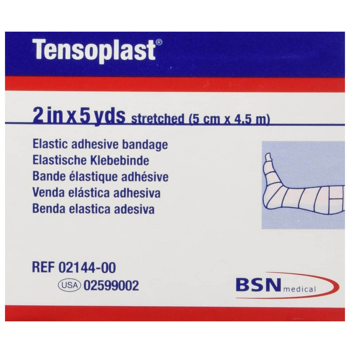 Tensoplast® No Closure Elastic Adhesive Bandage, 2 Inch x 5 Yard, EA/1