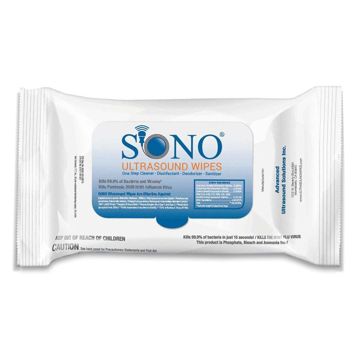 Sono® Premoistened Surface Disinfectant Cleaner Wipes, BX/12