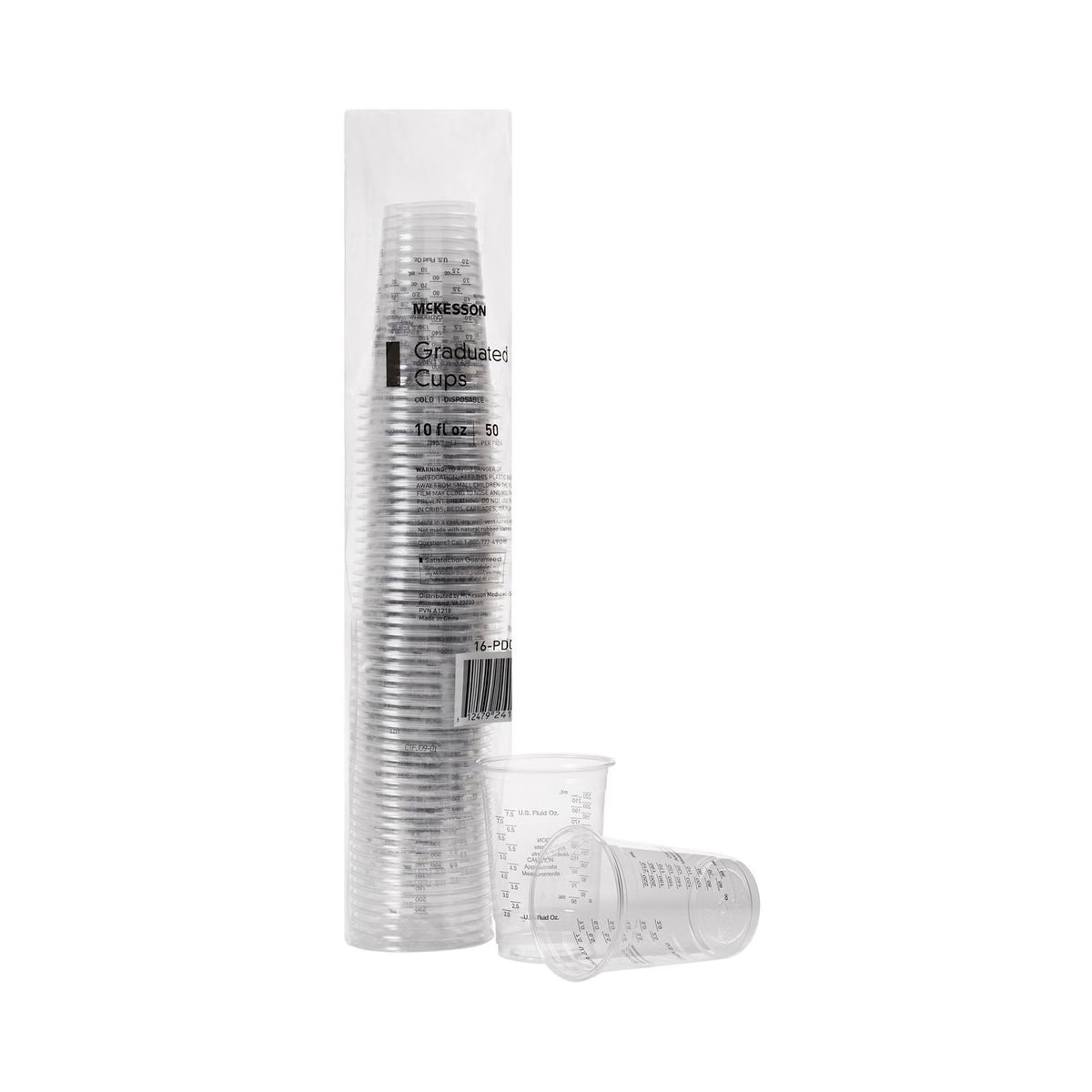 McKesson Graduated Drinking Cup, 10 oz., Clear, SL/50
