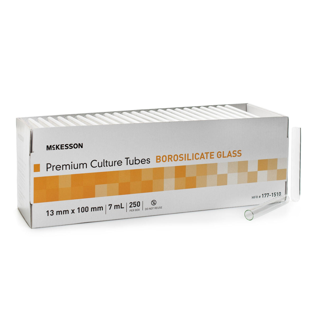 McKesson Round Bottom Test Tube, 7 mL, 13 x 100 mm, BX/250