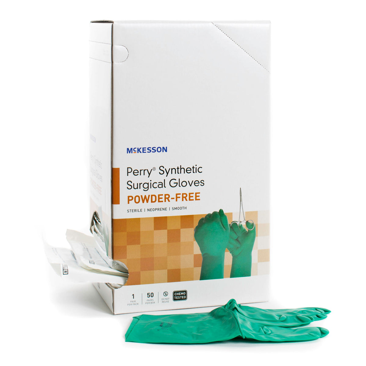 McKesson Perry® Performance Plus Polychloroprene Surgical Glove, Size 9, Green, CS/200