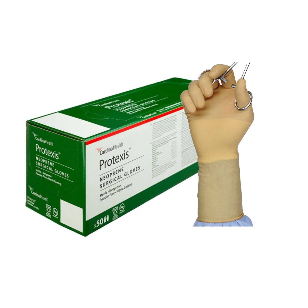 Protexis™ Polychloroprene Surgical Glove, Size 6.5, Ivory, PR/1