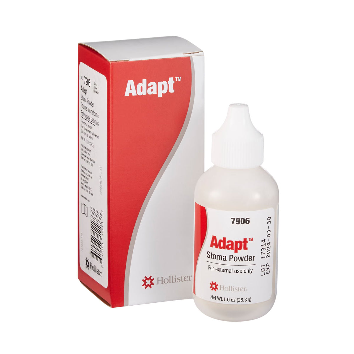 Hollister® Adapt™ Ostomy Powder, 1-ounce Puff Bottle, EA/1