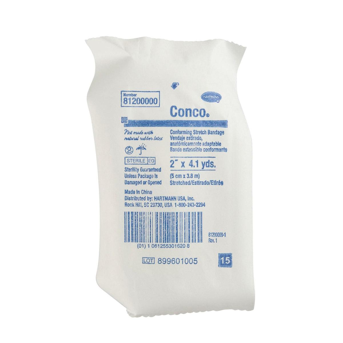 Conco® Conforming Bandage, 2 Inch x 4-1/10 Yard, One-Ply, BG/12