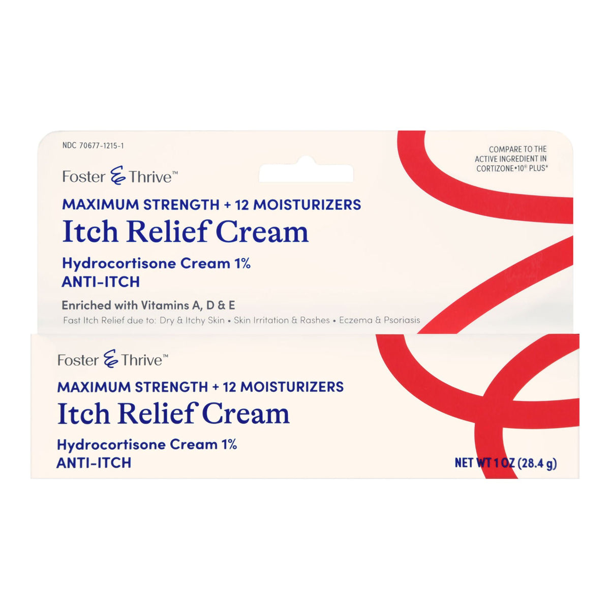 Foster & Thrive™ 1% Hydrocortisone + 12 Moisturizers Itch Relief Cream, EA/1